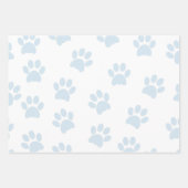 かわいい紫、ピンク、青の手の跡 ラッピングペーパーシート (正面3)