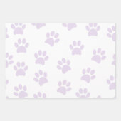 かわいい紫、ピンク、青の手の跡 ラッピングペーパーシート (正面)