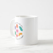 かわいい細菌 科学ラボ ステッカー 微生物学 コーヒーマグカップ (正面左)