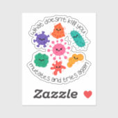 かわいい細菌 科学ラボ ステッカー 微生物学 シール (シート)
