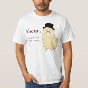 かわいい紳士のアルパカ Tシャツ