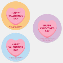 かわいい組み合わせ会話ハートバレンタインデー ラベル