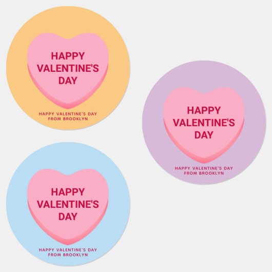 かわいい組み合わせ会話ハートバレンタインデー ラベル (グループ)