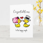 かわいい結婚おめでとう カード (黄色い花)