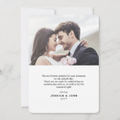 かわいい結婚した小さなクリスマス2写真結婚s サンキューカード (裏面)