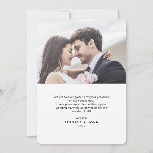 かわいい結婚した小さなクリスマス2写真結婚s サンキューカード (裏面)