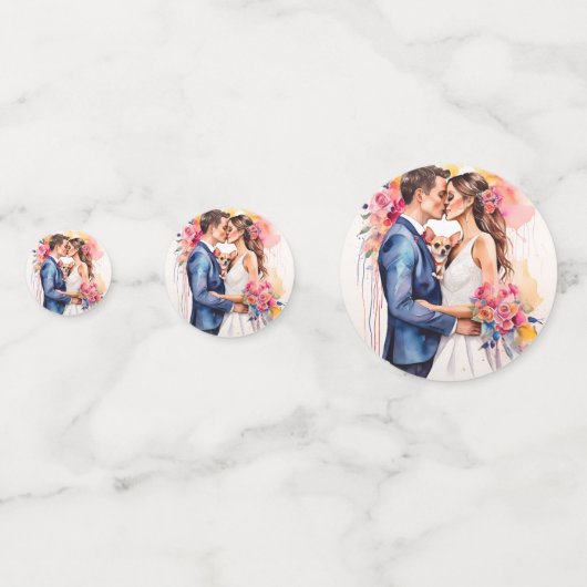 かわいい結婚カップルへ|過去記事おもしろい コンフェッティ (裏面)