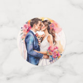 かわいい結婚カップルへ|過去記事おもしろい コンフェッティ (スモール正面)