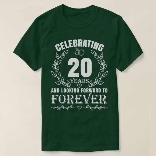 かわいい結婚カップル20周年結婚した Tシャツ (デザイン正面)