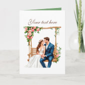 かわいい結婚カップル オーダーメイド カード (正面)