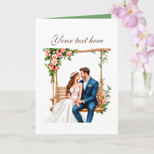 かわいい結婚カップル オーダーメイド カード (蘭)