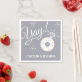 かわいい結婚ドーナツ/婚約パーティ/シャワー スタンダードカクテルナプキン (インサイチュ)