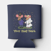 かわいい結婚ネズミの漫画はクーラー 缶クーラー (裏面)