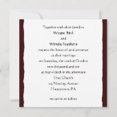 かわいい結婚フクロウの新郎新婦がデートを守る セーブザデート (裏面)