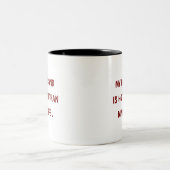 かわいい結婚ユーモア ツートーンマグカップ (中央)