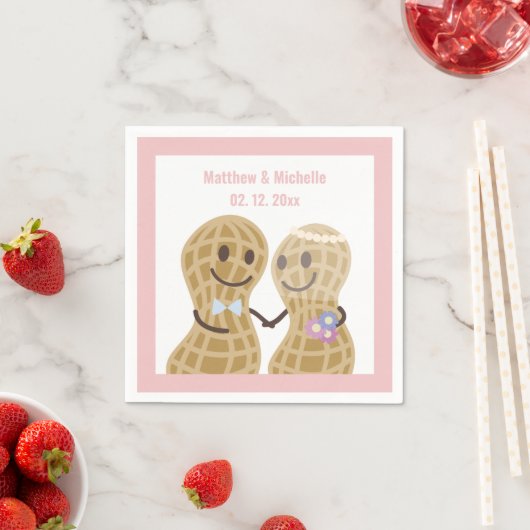 かわいい結婚式おもしろいの思い出 スタンダードカクテルナプキン (インサイチュ)