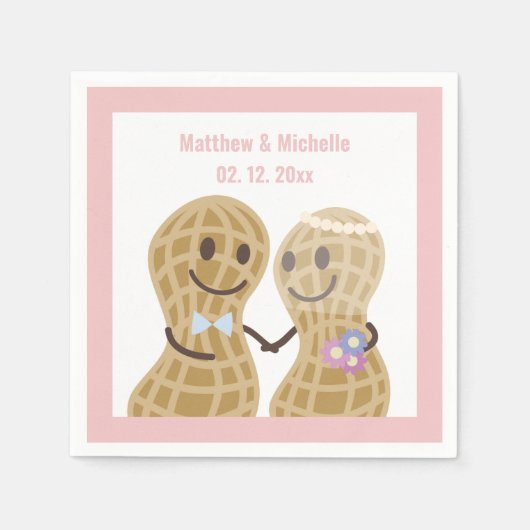 かわいい結婚式おもしろいの思い出 スタンダードカクテルナプキン (正面)