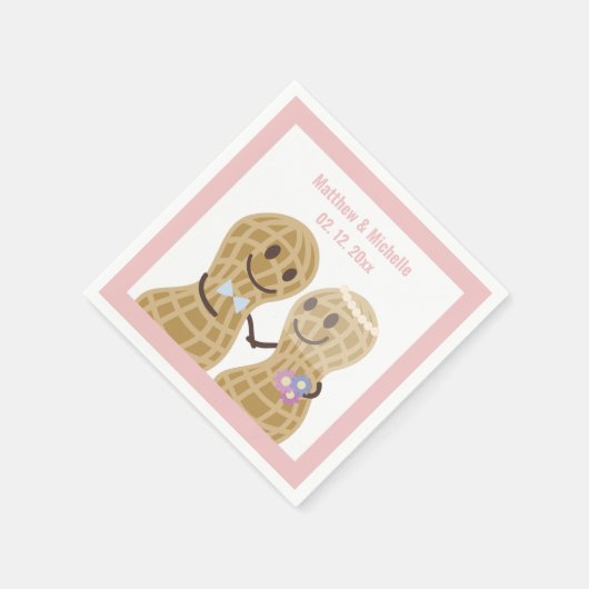 かわいい結婚式おもしろいの思い出 スタンダードカクテルナプキン (角)