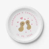 かわいい結婚式おもしろいの思い出 ペーパープレート (正面)