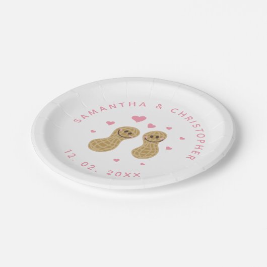 かわいい結婚式おもしろいの思い出 ペーパープレート (アングル)