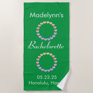 かわいい結婚式のパーティーフェイバー オーダーメイド ビーチタオル