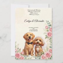 かわいい結婚式の犬