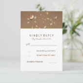 かわいい結婚式のRSVPカード 出欠カード (スタンド正面)