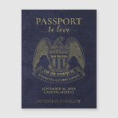 かわいい結婚式を愛するパスポート日付磁石を保存 (正面)