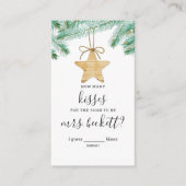 かわいい結婚式前お楽しみ会 推測のキッスゲーム エンクロージャーカード (正面)