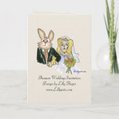 かわいい結婚式招待状カード 招待状 (裏面)