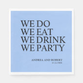 かわいい結婚披露宴のカクテルタイム スタンダードランチョンナプキン (正面)