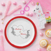 かわいい結婚披露宴 ペーパープレート (パーティー)