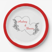 かわいい結婚披露宴 ペーパープレート (正面)