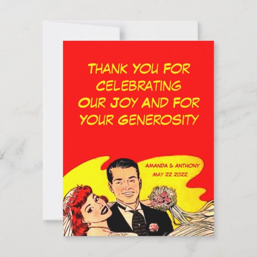 かわいい結婚漫画のカップル感謝していようはがき 招待状