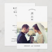 かわいい結婚物語が新しい叙事詩を始める 招待状 (正面/裏面)