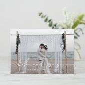 かわいい結婚脚本の写真サンキューカード 案内状 (スタンド正面)