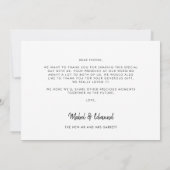 かわいい結婚脚本の写真サンキューカード 案内状 (裏面)