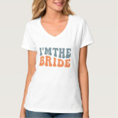 かわいい結婚花嫁のワードアート Tシャツ (正面)