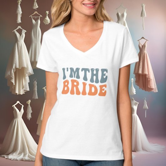 かわいい結婚花嫁のワードアート Tシャツ