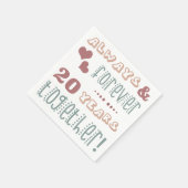 かわいい結婚20周年 スタンダードカクテルナプキン (角)