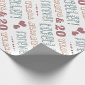 かわいい結婚20周年 ラッピングペーパー (角)