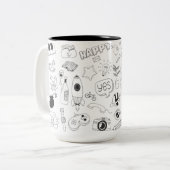 かわいい絵のマグカップ ツートーンマグカップ (正面左)