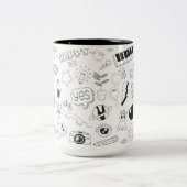 かわいい絵のマグカップ ツートーンマグカップ (中央)