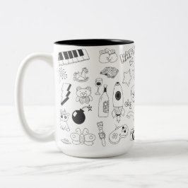 かわいい絵のマグカップ ツートーンマグカップ