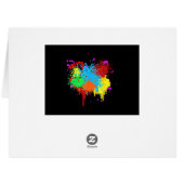 かわいい絵の具の飛沫ペイント抽象アートペイント (裏面横)