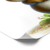 かわいい絵を描うさぎのデジタル ポスター (角)