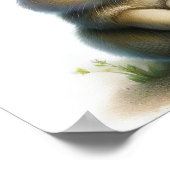 かわいい絵を描うさぎのデジタル ポスター (角)