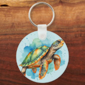 かわいい絵を描ウミガメ キーホルダー (裏面)
