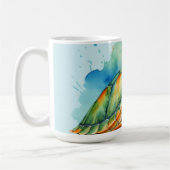 かわいい絵を描ウミガメ コーヒーマグカップ (左)