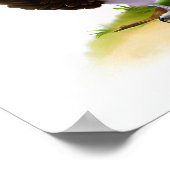 かわいい絵を描オスプレイのデジタル ポスター (角)